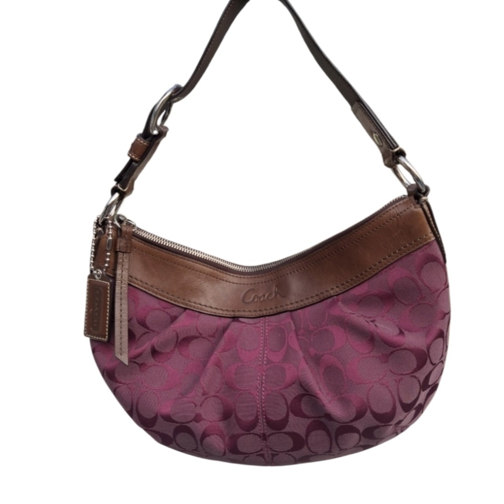 Y2K Coach Purple and Brown Women's Bag